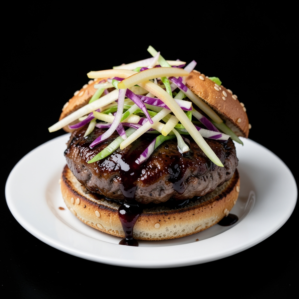 Balsamic Turkey Burgers with Apple-Cabbage Slaw