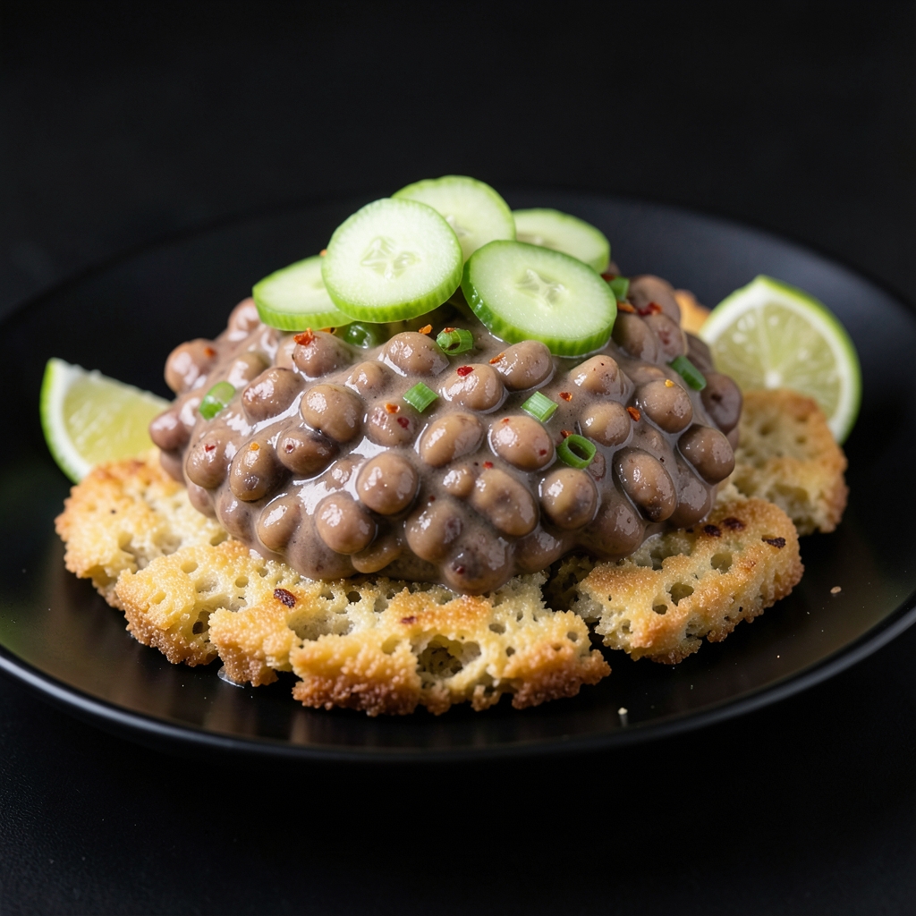 Seychellois-Inspired Coconut Black-Eyed Peas with Cassava Skillet Cakes