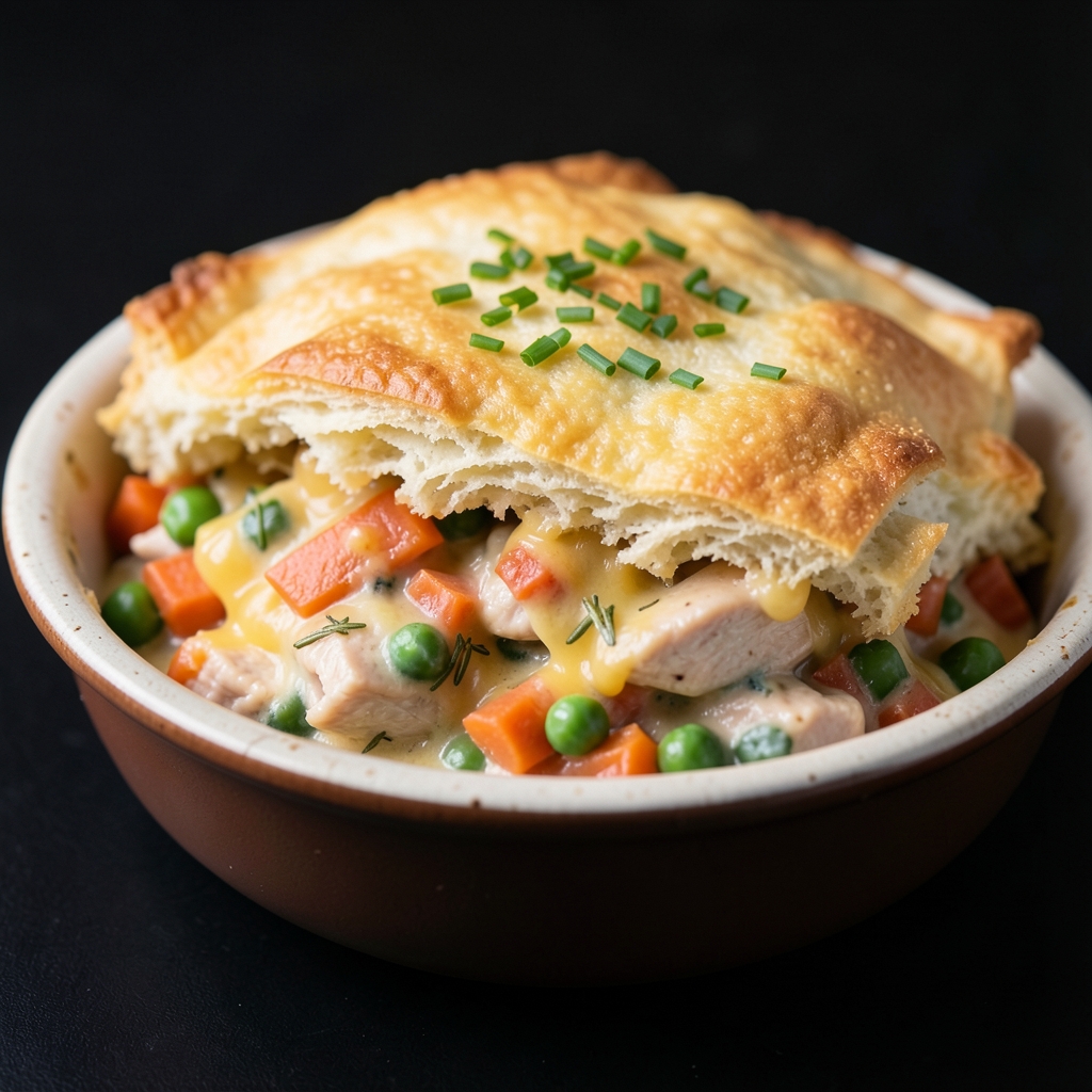 Cheddar-Chive Chicken Biscuit Pot Pie