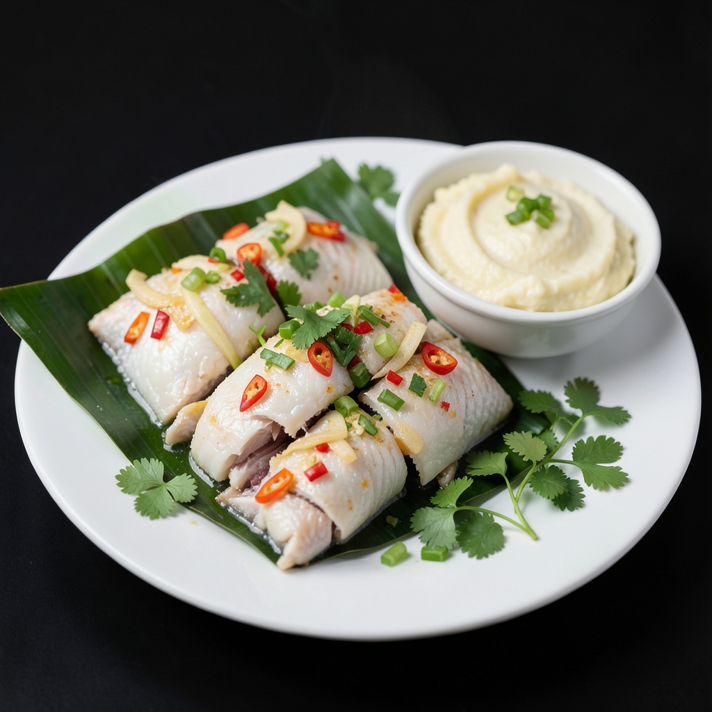 Tongan-Inspired Steamed Fish Parcels with Coconut Taro Mash