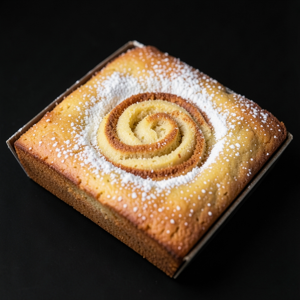 Cinnamon-Ribbon Banana Snack Cake