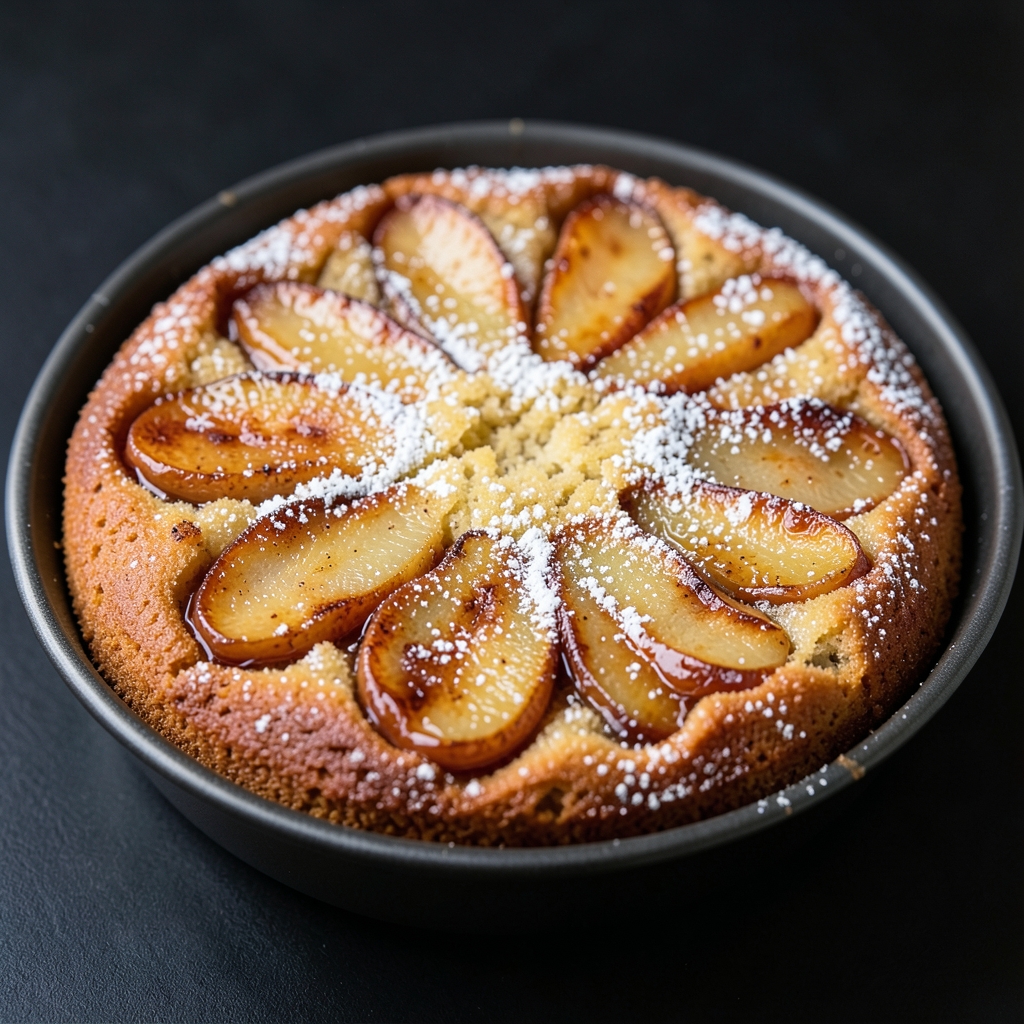 Ginger-Pear Upside-Down Cake with a Buttery Brown-Sugar Glaze