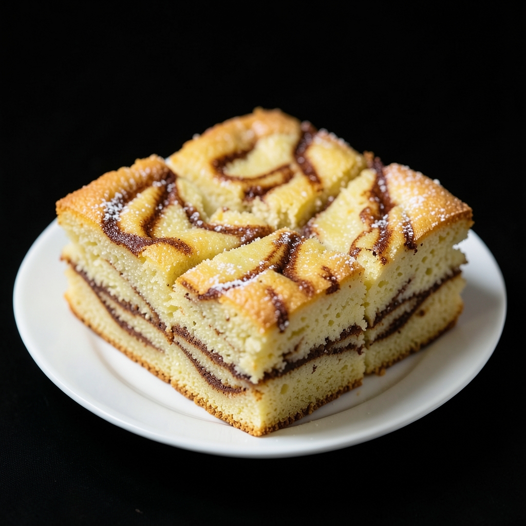 Cinnamon-Ripple Banana Snack Cake