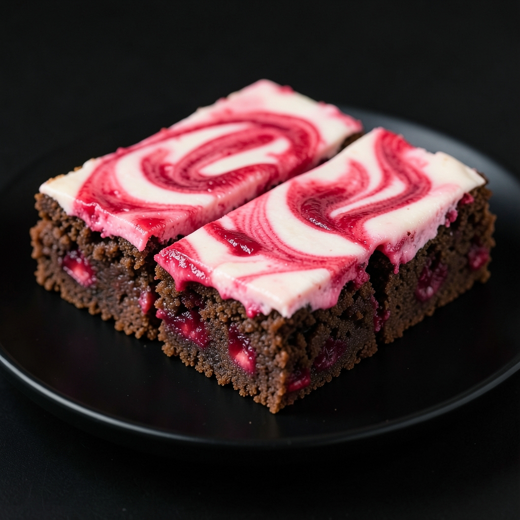 Raspberry Cheesecake-Swirl Brownies