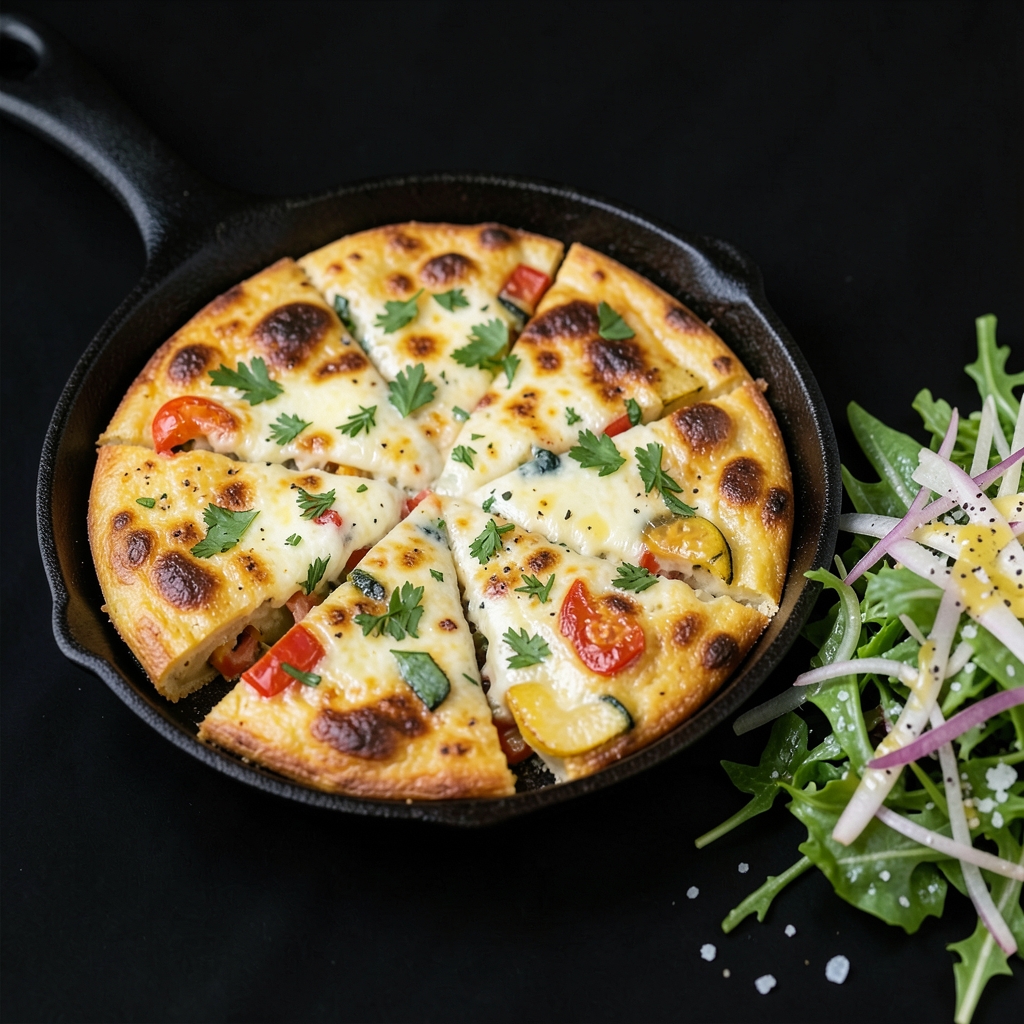 Vegetable and Potato Frittata with Crisp Side Salad